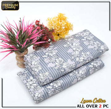 2 Piece Soft | Lightweight & Stylish Printed  Lawn Cotton Suit - BDF#105