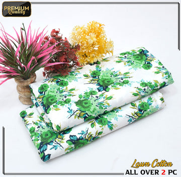 2 Piece Soft | Lightweight & Stylish Printed  Lawn Cotton Suit - BDF#112