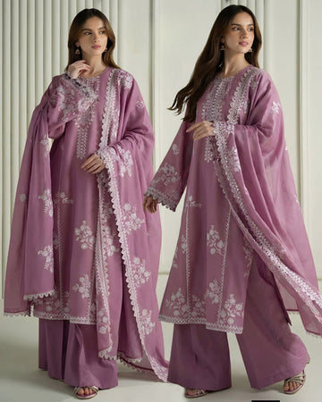 Embroidered Lawn 3pc suit
