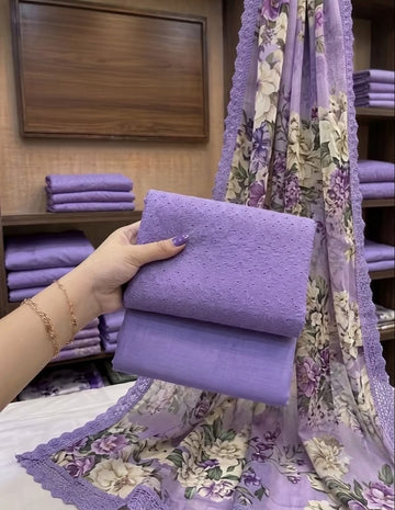 Embrodiered Lawn 3Pc